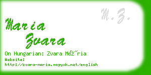 maria zvara business card